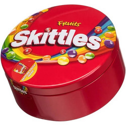Продуктови Категории Бонбони Skittles бонбонки в метална кутия 195 гр